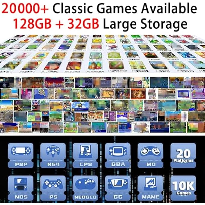 R36S HANDHELD RETRO GAMING CONSOLE LINUX SYSTEM WITH 32+128G TF CARD, PRELOADED WITH 20000+ CLASSIC GAMES，RETRO VIDEO GAME CONSOLE 3.5-INCH IPS SCREEN PURPLE TRANSPARENT, LINUX SYSTEM RETRO GAME - Image 3