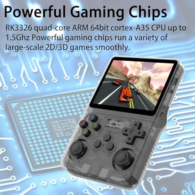 R36S HANDHELD RETRO GAMING CONSOLE LINUX SYSTEM WITH 32+128G TF CARD, PRELOADED WITH 20000+ CLASSIC GAMES，RETRO VIDEO GAME CONSOLE 3.5-INCH IPS SCREEN PURPLE TRANSPARENT, LINUX SYSTEM RETRO GAME - Image 2
