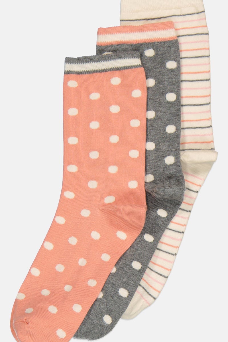XOXO Women 5 Pairs Long Socks, Multicolor - Image 2