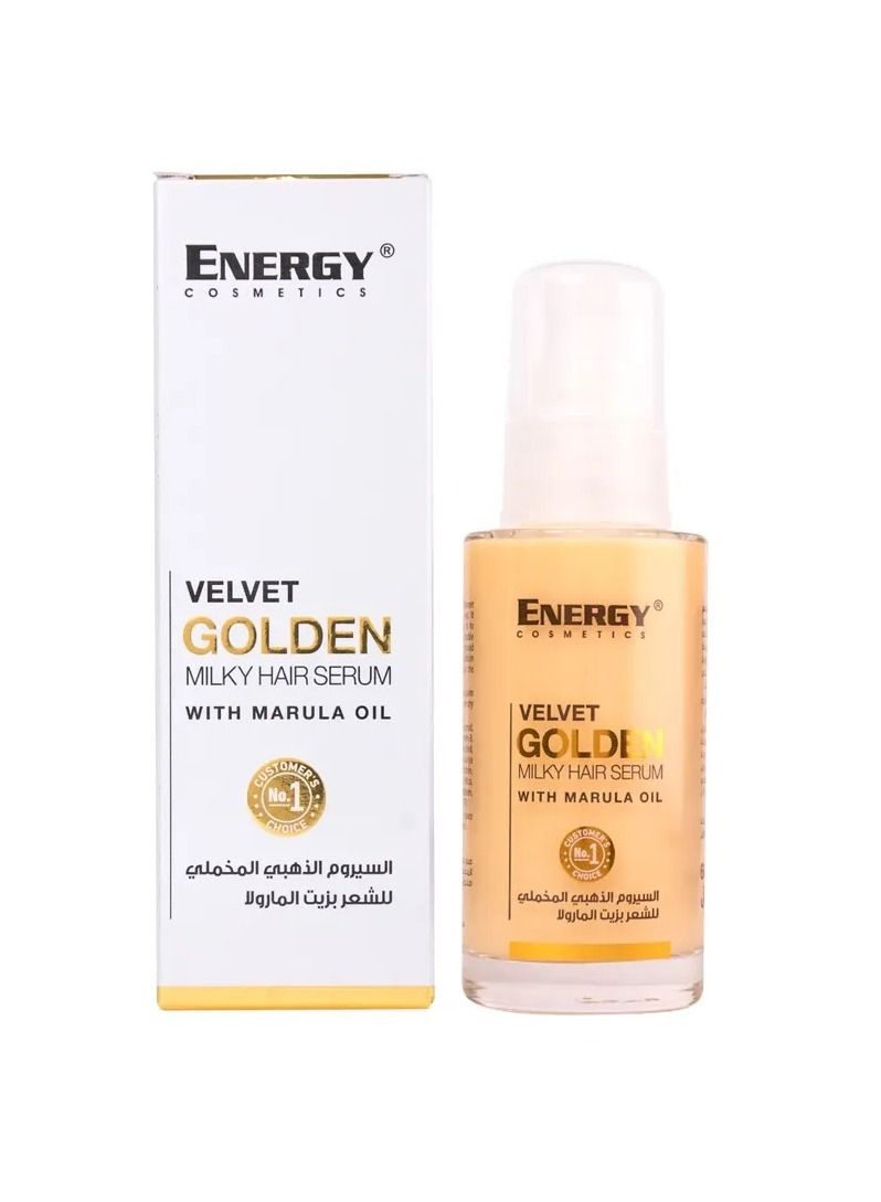 ENERGY COSMETICS سيروم الشعر الحليبي المخملي الذهبي 60 مل
