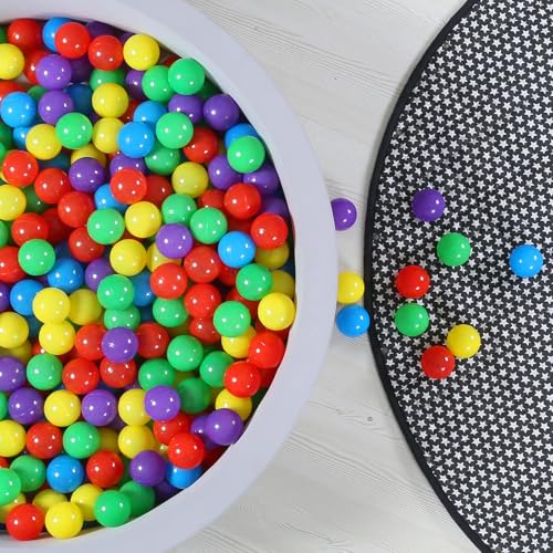 GOGOSO Ball Pit Balls for Toddler Baby Plastic Playballs Kids Soft Pastel Pelotas NonToxic BPAFreeMix Color100 Balls - Image 1