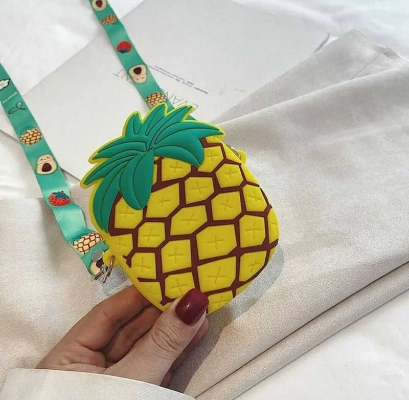 EITHEO Girls Mini Cute Pineapple Silicon sling Bag Crossbody Kids Girl's Shoulder Messenger Side Small Bag for casual party messenger bag for women Coin wallet purse party zipper pocket Travel Bag - Image 5