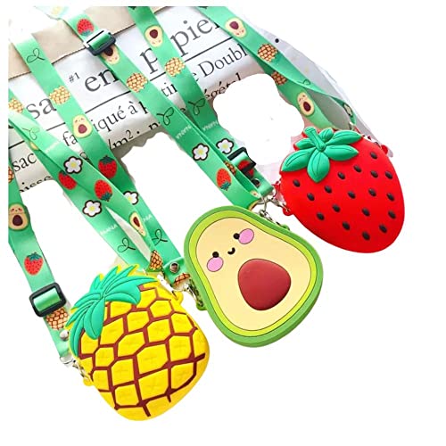 EITHEO Girls Mini Cute Pineapple Silicon sling Bag Crossbody Kids Girl's Shoulder Messenger Side Small Bag for casual party messenger bag for women Coin wallet purse party zipper pocket Travel Bag - Image 4