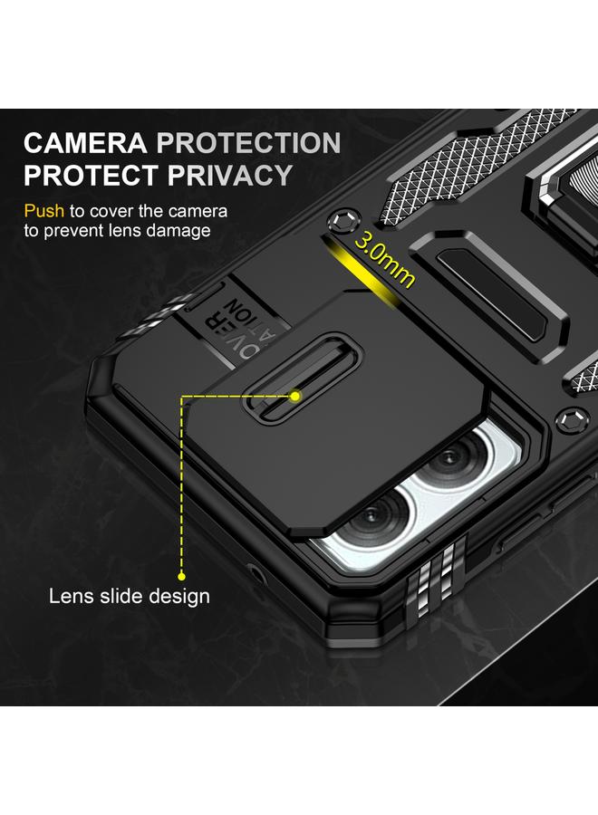 S-TOP Case For Motorola Moto G84 Armor PC + TPU Camera Shield Phone Case - Image 5