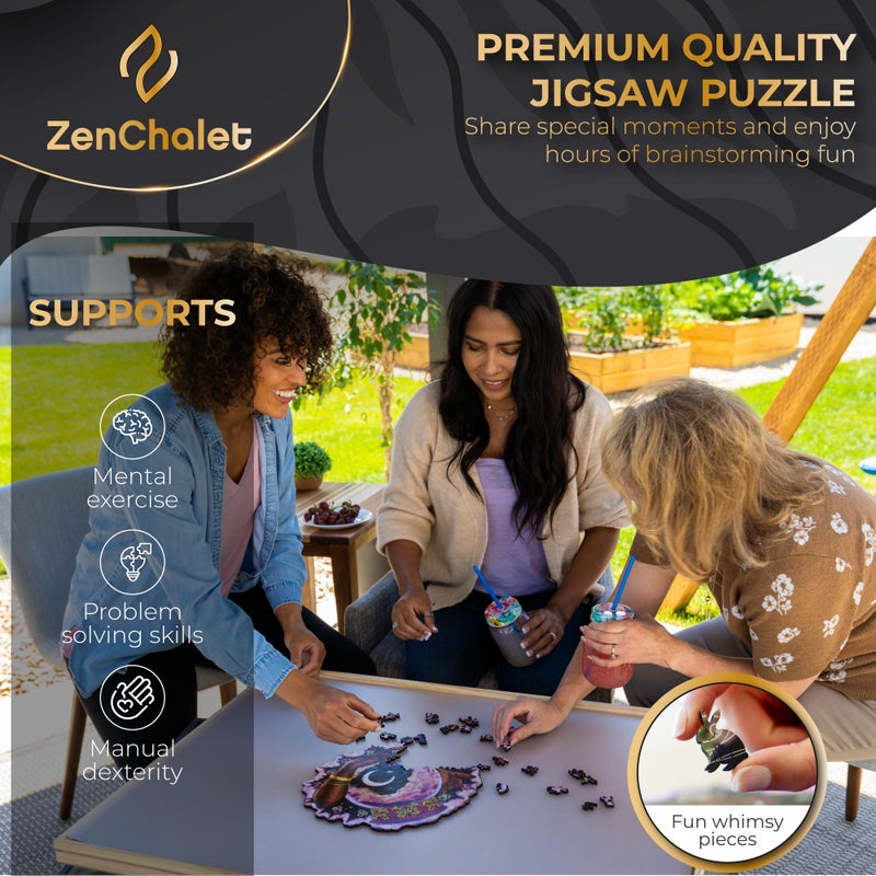 ZenChalet - Crystal Ball Spiritual Jigsaw Puzzles for Adults 200 Piece - Unique Wooden Puzzles for Adults  Great Brain Teaser - Extraordinary Gift for Friends and Family - Image 5