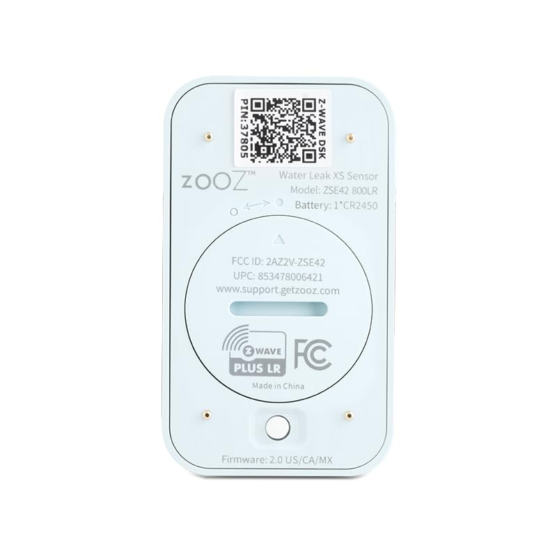 Zooz 800 Series Z-Wave مستشعر تسرب المياه طويل المدى XS ZSE42 800LR للوقاية الذكية من الفيضانات. مطلوب المحور (يباع بشكل منفصل). متوافق مع SmartThings Hubitat وZ-Box Hub. - Image 3