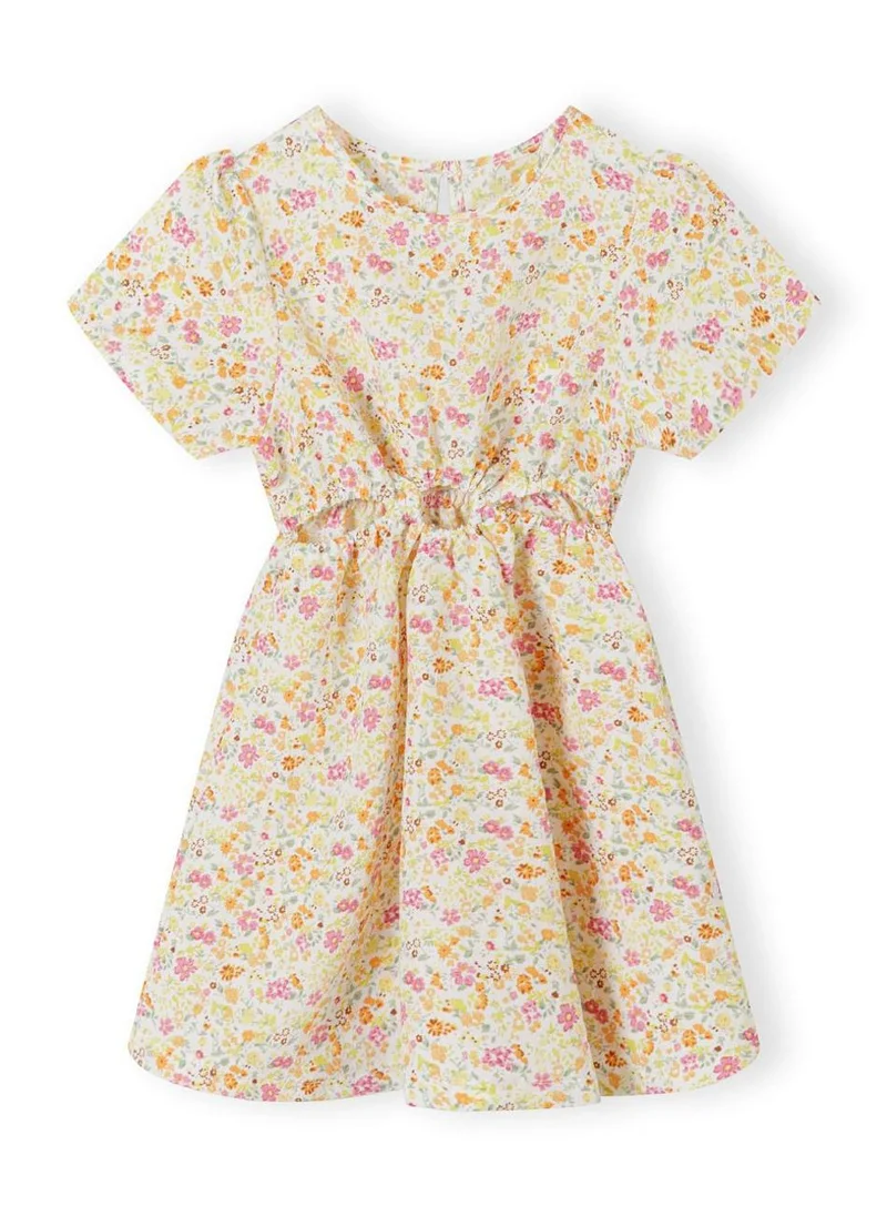 MINOTI Kids Girls Short Sleeve Cut Out Dress