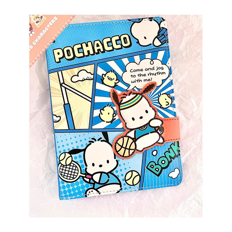Hellokitty Notebook Japanese Style Cute High-Value Notebook Ins Magnetic Buckle Color Page Printing Hand Ledger - Image 1