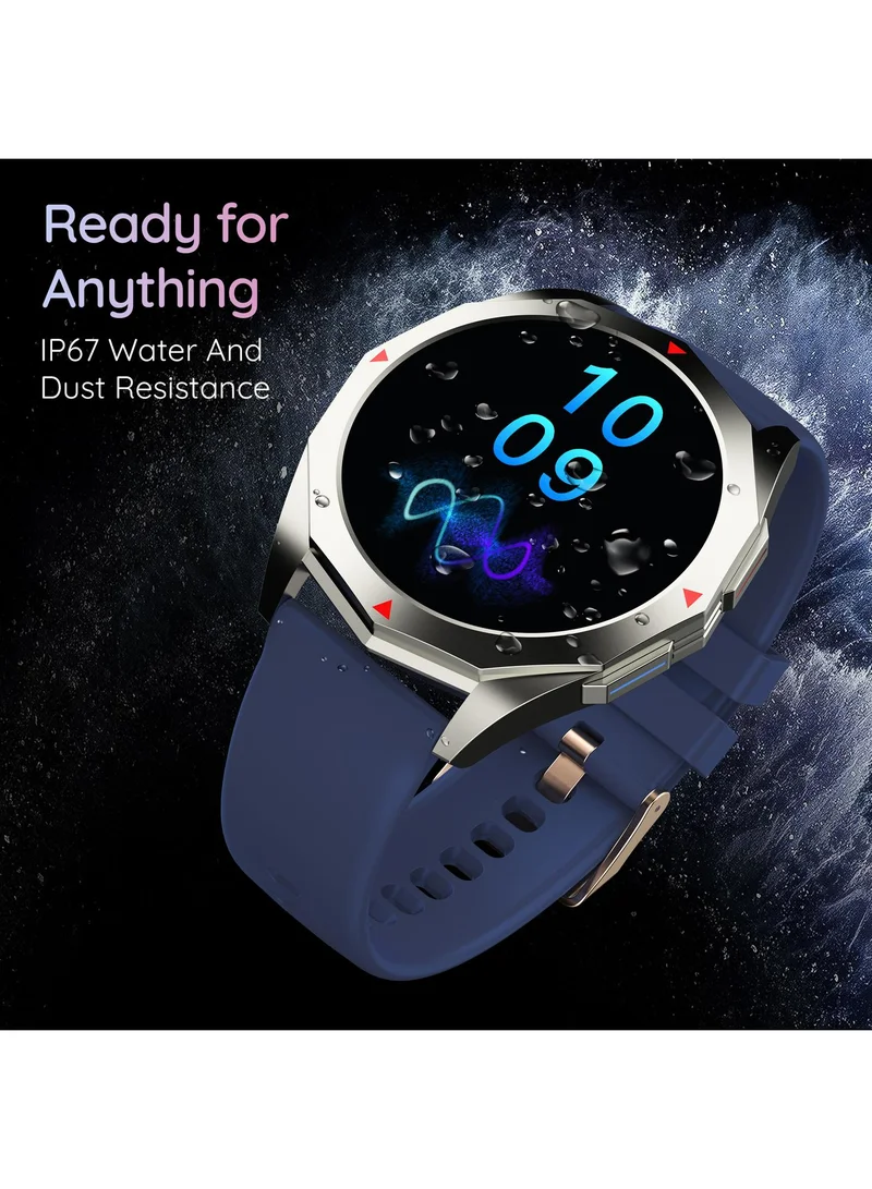 Pebble Rio 1.39" HD Display, Bluetooth Calling, Health Suite, Multiple Watch Faces, Full Touch Screen, Multi Sports Modes, Alarm & Notification, DIY Watch Faces, Metal Body, In-Build Games, World Clock