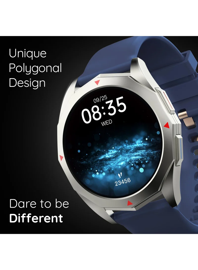 Pebble Rio 1.39" HD Display, Bluetooth Calling, Health Suite, Multiple Watch Faces, Full Touch Screen, Multi Sports Modes, Alarm & Notification, DIY Watch Faces, Metal Body, In-Build Games, World Clock