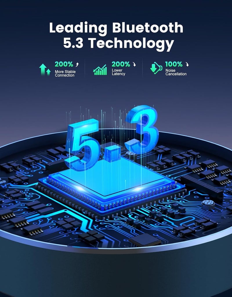 كاست ويف مستقبل بلوتوث AUX للسيارة، مستقبل بلوتوث 5.3 محمول، توصيل وتشغيل، ميكروفون عالي الدقة، غلاف من سبائك الألومنيوم، ضوء محيطي أزرق، مناسب للسيارة - Image 4