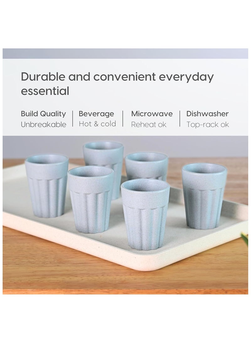 FRENVI Earth-Friendly Cutting Chai Cups 100 ml| Coffee Cup made with Rice Husk & Bamboo Fibers |Azur Grey - Image 4