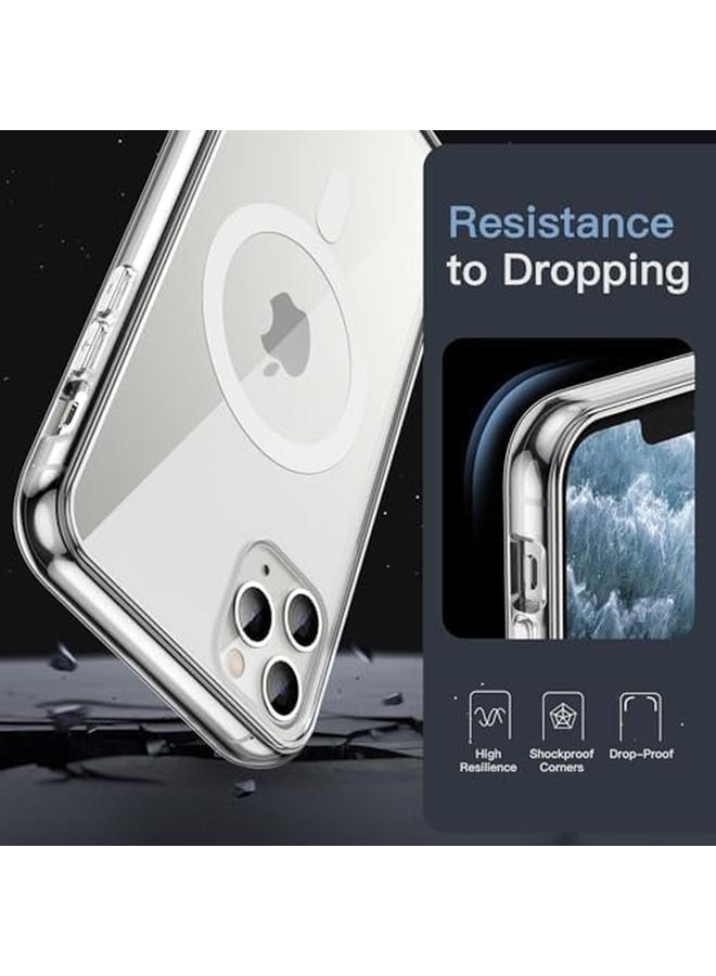 جي تيك جراب مغناطيسي لهاتف Iphone 11 Pro Max مقاس 6.5 بوصة متوافق مع الشحن اللاسلكي Magsafe غطاء ممتص للصدمات للهاتف مضاد للخدش شفاف - Image 5