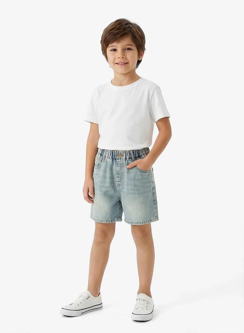 Pinata Boys' Pocket Detail Light Blue Denim Shorts