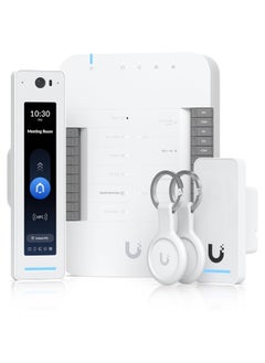 Ubiquiti Networks Ubiquiti G2 Starter Kit, Door Hub, G2 Reader, 10x Access Cards, PoE Passthrough, White & Blue LEDs, Polycarbonate & Glass Material, IP55 Weatherproofing, White | UA-G2-SK  - Image 1