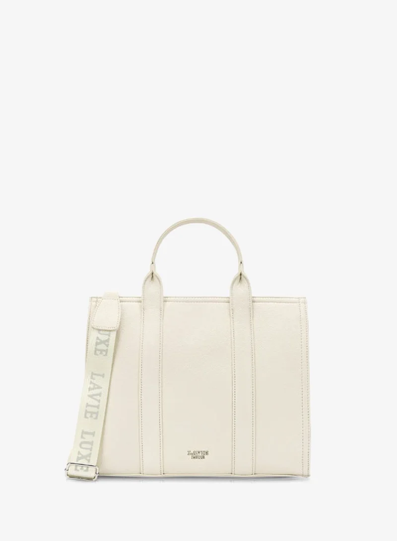 Lavie Luxe Women's Cob's25 Large satchel (Off White)