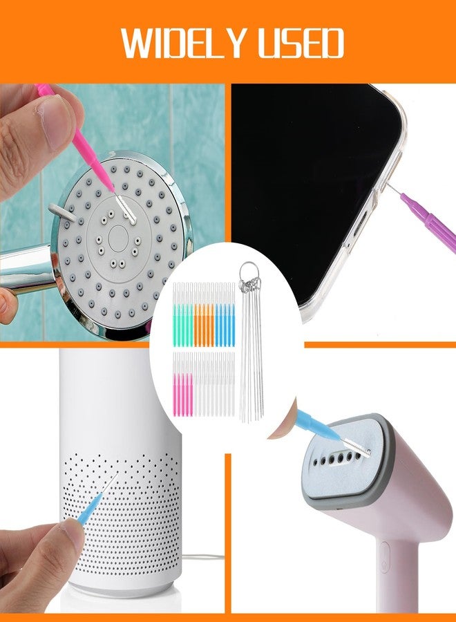 Bruislard 40 Pcs Multiple Shower Head Cleaner Tooll 10 Pcs Showerhead Clogger Removal 30Pcs Shower Head Cleaning Brush Picks for Unclogging Small Hole for Household Bathroom(Colorful) - Image 3