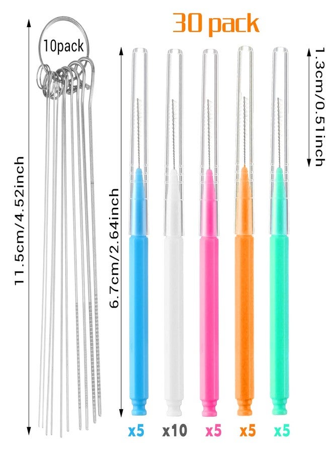 Bruislard 40 Pcs Multiple Shower Head Cleaner Tooll 10 Pcs Showerhead Clogger Removal 30Pcs Shower Head Cleaning Brush Picks for Unclogging Small Hole for Household Bathroom(Colorful) - Image 2