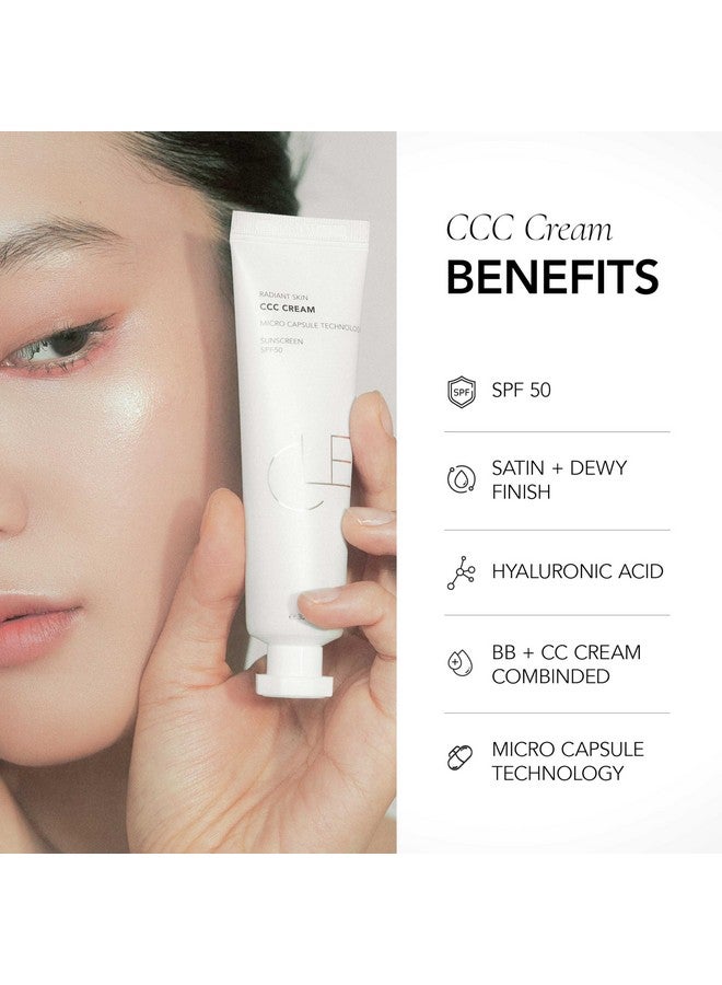 CLE Cosmetics Ccc Cream (Golden Medium Deep 403 / Spf 50) Color Correcting Cc Cream With Sunscreen Lightweight Hydrating Light To Medium Coverage Foundation Bb & Cc Cream Hybrid 1 Fl Oz - Image 2