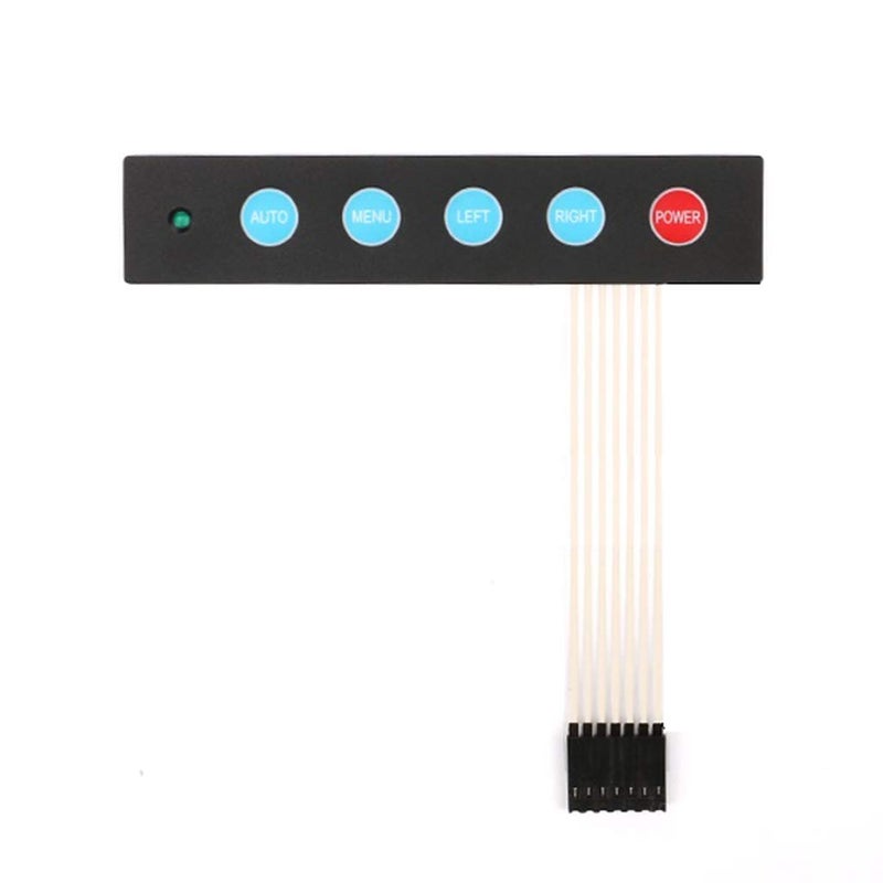 يلبي حاجات متنوعة 1x5 لمصفوفة LED 5 للوحة المفاتيح ذات المفتاح الغشائي لوحة المفاتيح التلقائية أغطية المفاتيح مقاوم للغبار تصميم متوازن عام خيارات متنوعة تصميم مريح للمستخدم استخدام خفيف وثقيل - Image 3