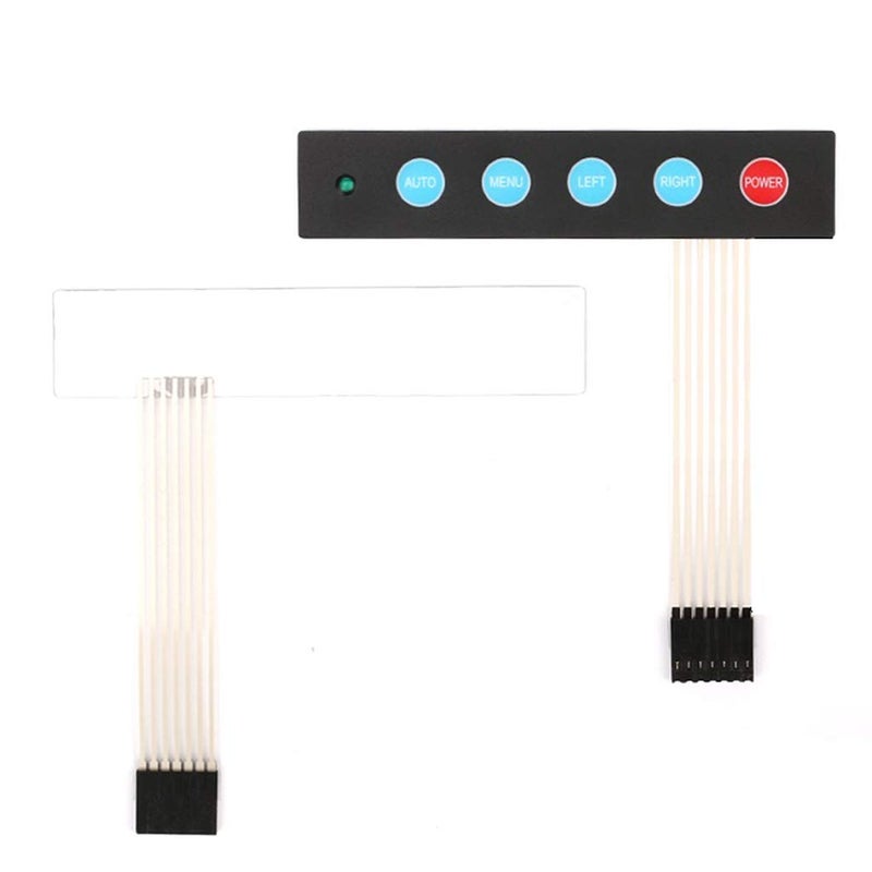 يلبي حاجات متنوعة 1x5 لمصفوفة LED 5 للوحة المفاتيح ذات المفتاح الغشائي لوحة المفاتيح التلقائية أغطية المفاتيح مقاوم للغبار تصميم متوازن عام خيارات متنوعة تصميم مريح للمستخدم استخدام خفيف وثقيل - Image 4