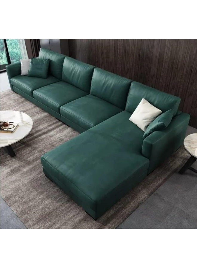 Generic Corner Combination Sofa Italian Luxury Modern Living Room (Left, Green)  - Image 1
