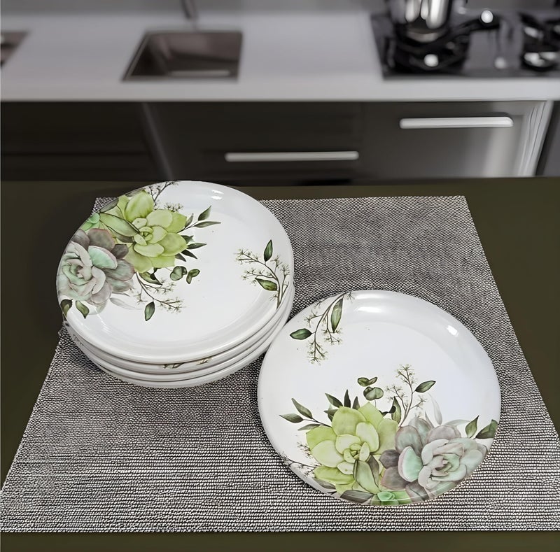 BHOJANWARE Stylish Melamine Round Small Snack Plates Set of 6- Perfect for Dining, Serving and Kitchen Utensils - Image 5