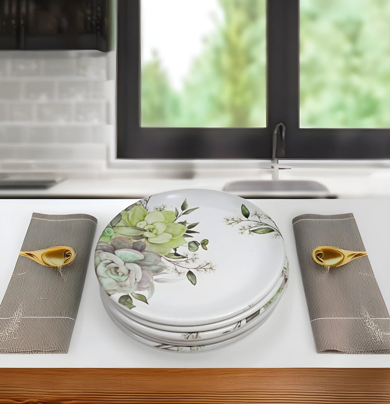 BHOJANWARE Stylish Melamine Round Small Snack Plates Set of 6- Perfect for Dining, Serving and Kitchen Utensils - Image 4