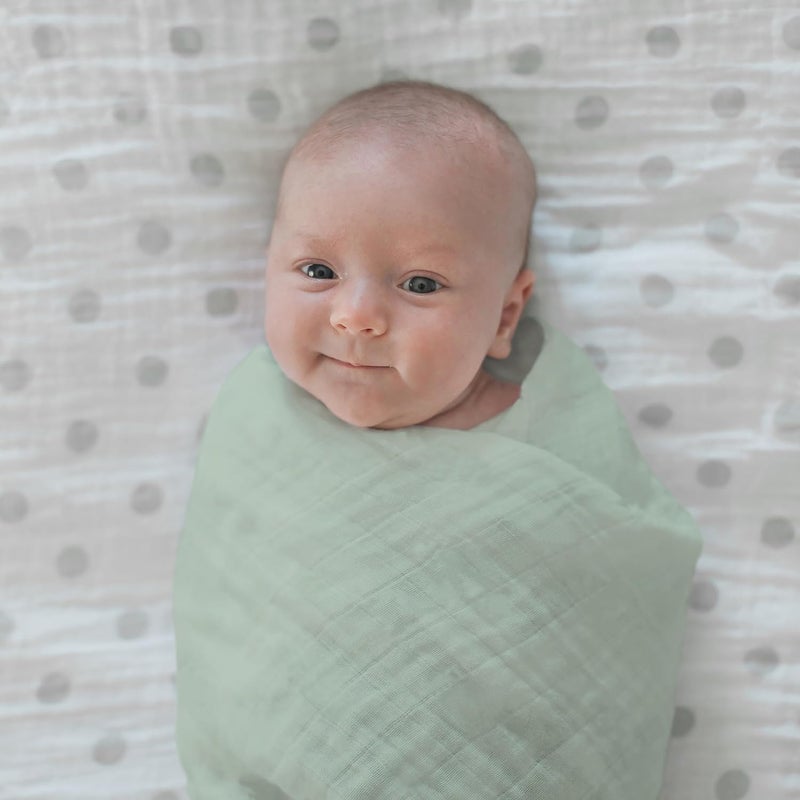 SwaddleDesigns Cotton Muslin Swaddle Blankets for Baby Boy  Baby Girl Set of 4 Neutral Receiving Blankets for Newborn Baby Registry  Gift 46x46 inches Coastal - Image 5