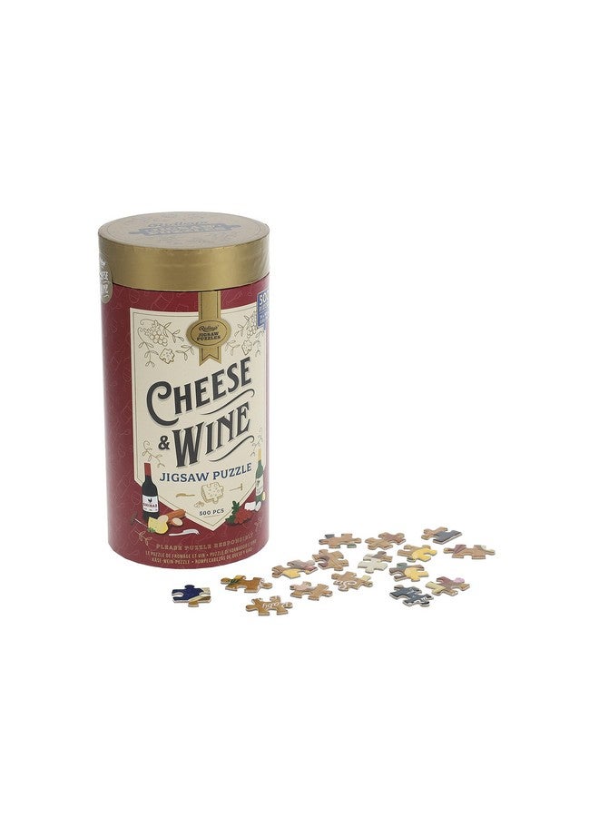 Ridley's Cheese + Wine 500 Piece Jigsaw Puzzle - Image 1