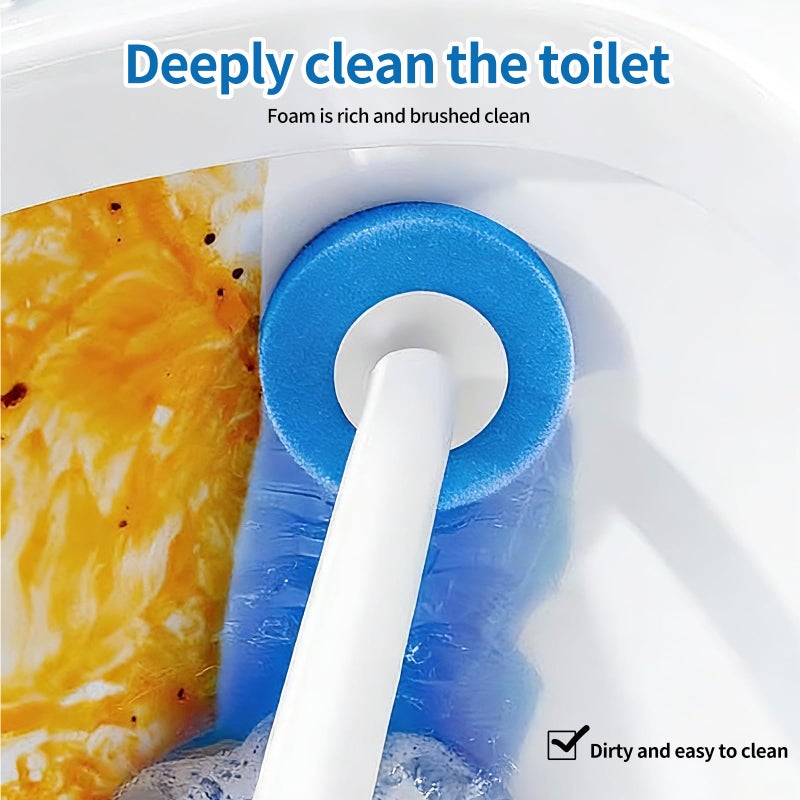 SOPAMI Disposable Toilet Cleaning System - Toilet Wand Kit with 32 High-Performance Refills, Wall Mounted Toilet Brush and Holder for Deep Cleaning Bathroom 32pcs - Image 4