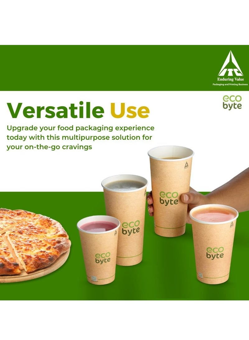 Ecobyte ITC Leak-Proof Paper Cups 550ml | Pack of 25 | Disposable Paper Cups for Hot & Cold Beverages | Spill-Proof, Eco-Friendly Party Cups for Office & Events - Image 3