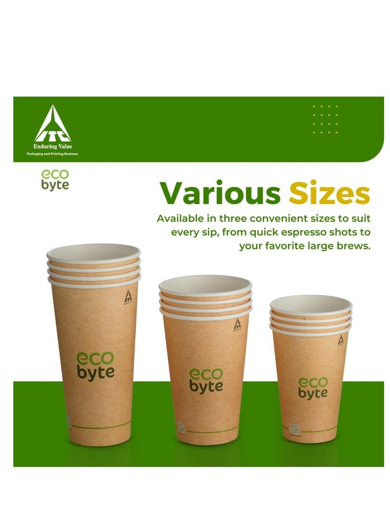 Ecobyte ITC Leak-Proof Paper Cups 550ml | Pack of 25 | Disposable Paper Cups for Hot & Cold Beverages | Spill-Proof, Eco-Friendly Party Cups for Office & Events - Image 4