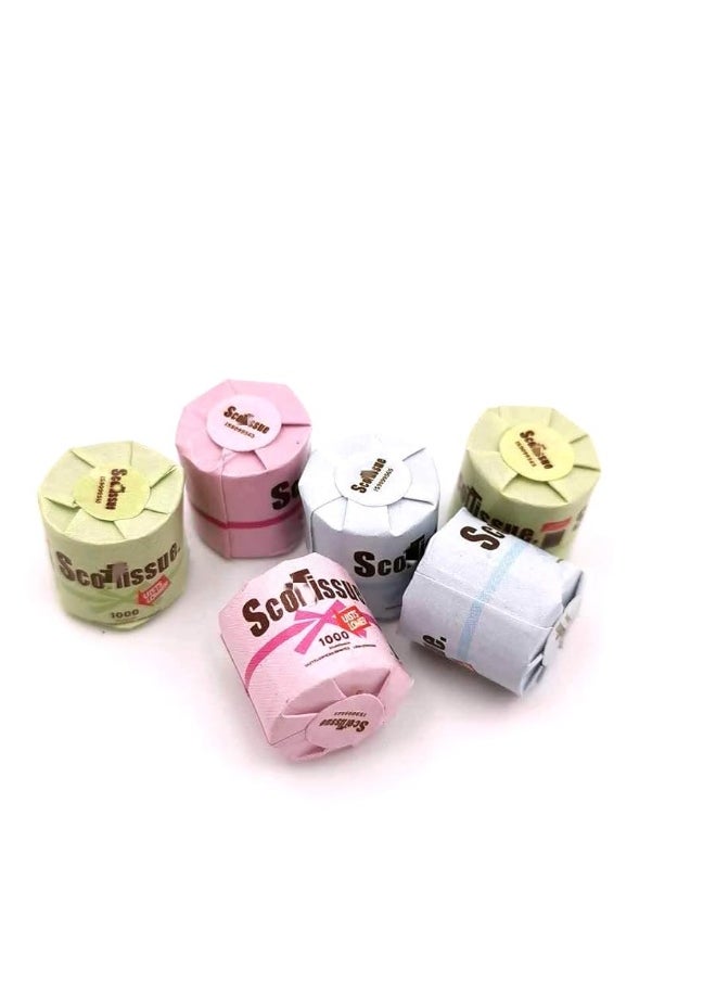 SXFSE - Dollhouse Decoration Accessories 112 Dollhouse Miniature Scene Model 6 PCS Paper Towels Set 6 PCS 12 x 11 mm - Image 1
