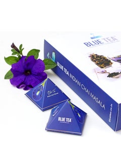 BLUE TEA BLUE TEA - Indian Chai Masala - 12 Tea Bags - Plant Based | TEA GIFT PACK | Herbal Tea - Caffeine Free - Detox Tea - Gluten Free - Flower & Spices Based - Vegan - Gluten Free | Gift Box  - Image 5