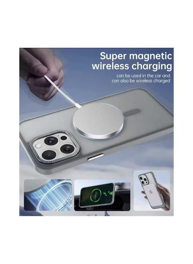 كفر ايفون 15 برو ماكس الون تيتانيوم - مغناطيسي متوافق مع MagSafe، يحمي الجسم بشكل قوي - Image 4