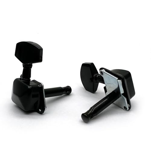 harpfeas 6R Semi-closed Guitar String Tuning Pegs Tuner Machine Heads Knobs Tuning Keys for Acoustic or Electric Guitar (Black) - Image 5