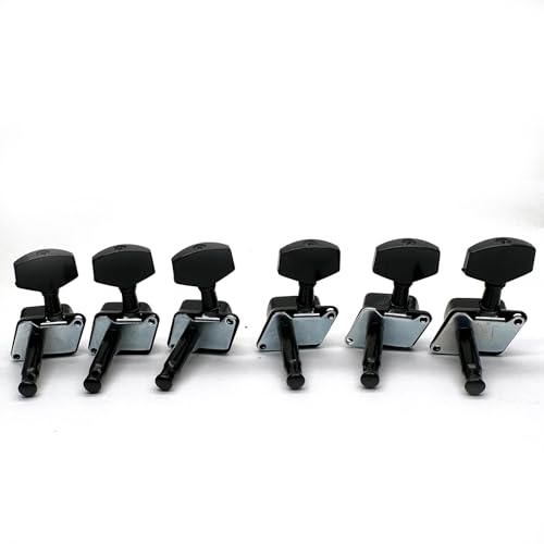 harpfeas 6R Semi-closed Guitar String Tuning Pegs Tuner Machine Heads Knobs Tuning Keys for Acoustic or Electric Guitar (Black) - Image 4