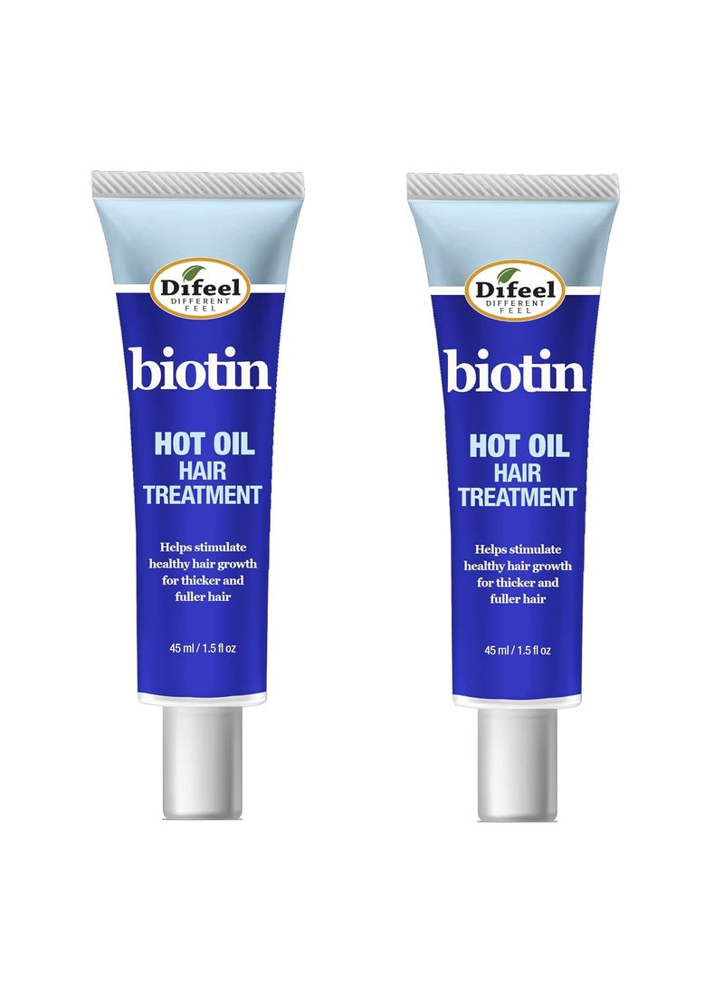 difeel Difeel Hot Oil Hair Treatment with Biotin 1.5 oz. (Pack of 2) - Biotin Hot Oil Treatment 