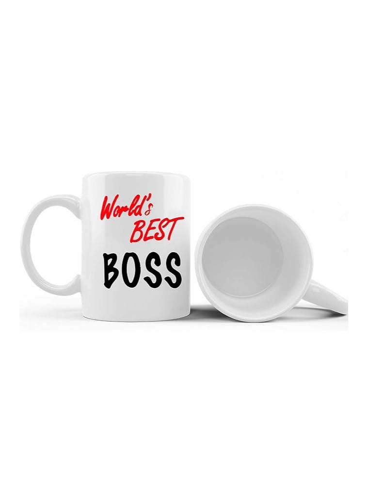 PRINTSHOP4ME Best Boss Coffee Mug White 11Oz Ceramic Mug And Present Idea For Male/Female/Bosses/Coworkers - Image 3