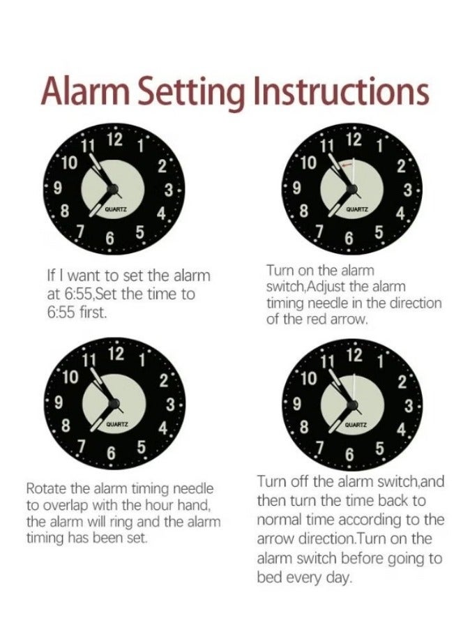 AHAKAC Twin Bell Alarm Clock, Loud Alarm Clock with Backlight, Silent Clock for Bedroom Home or Office, Great for Heavy Sleepers - Image 4
