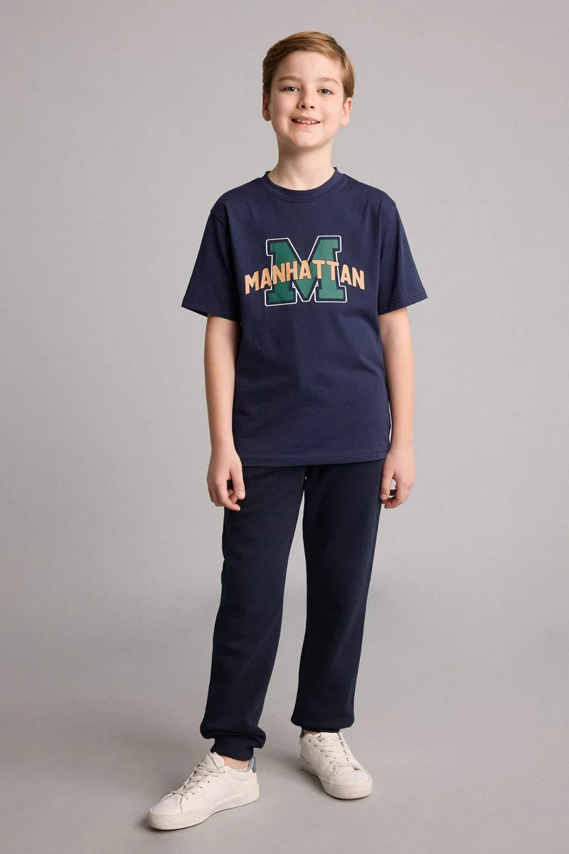 ديفاكتو Regular Fit Printed Short Sleeve T-Shirt