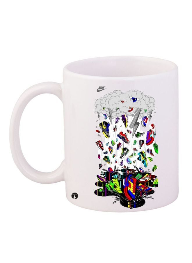 RYN Shoes Printed Coffee Mug White/Red/Black 11ounce