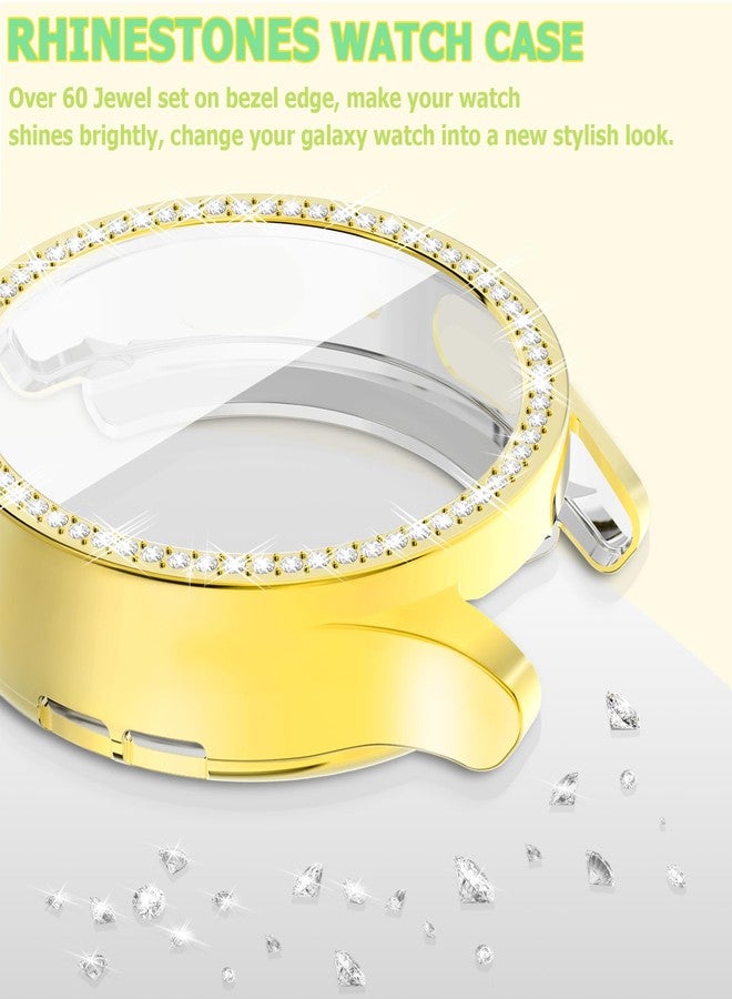 RICHONE [12Pack] RICHONE Bling Screen Protector Compatible with Samsung Galaxy Watch 7 44mm, Rhinestone Full Protection Flexible TPU Cases Anti Scratch Watch Bumper Cover for Galaxy Watch7 (SM-L310 · 44MM) - Image 4