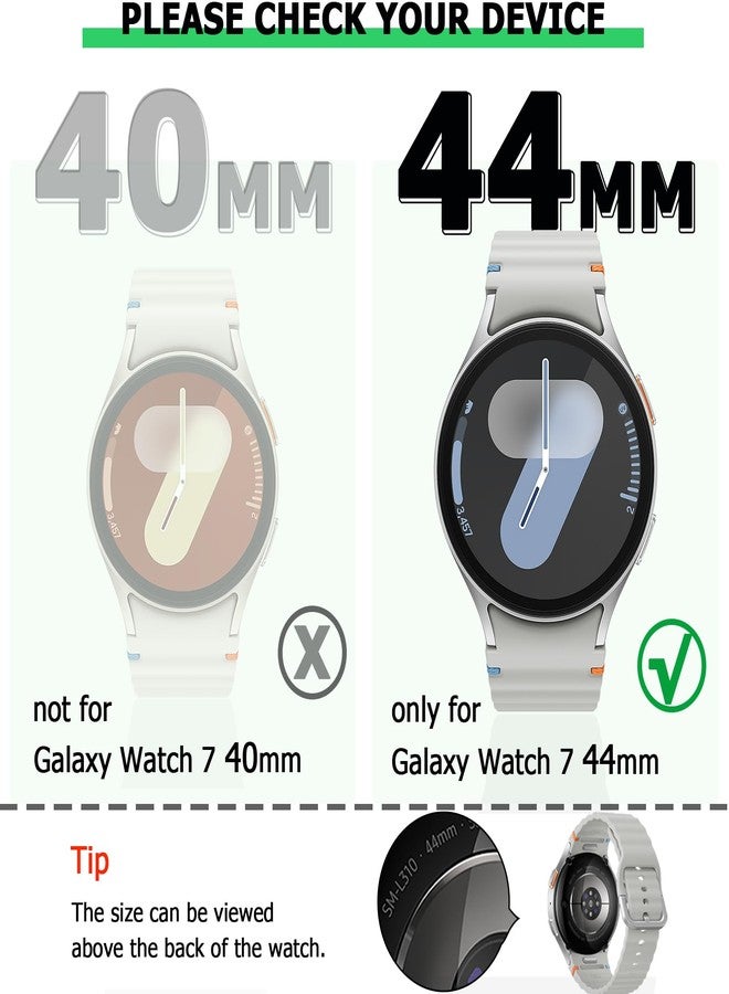 RICHONE [12Pack] RICHONE Bling Screen Protector Compatible with Samsung Galaxy Watch 7 44mm, Rhinestone Full Protection Flexible TPU Cases Anti Scratch Watch Bumper Cover for Galaxy Watch7 (SM-L310 · 44MM) - Image 2