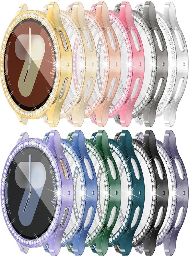 RICHONE [12Pack] RICHONE Bling Screen Protector Compatible with Samsung Galaxy Watch 7 44mm, Rhinestone Full Protection Flexible TPU Cases Anti Scratch Watch Bumper Cover for Galaxy Watch7 (SM-L310 · 44MM) - Image 1