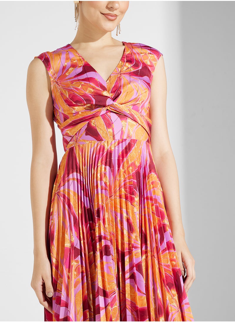 Closet London - London Pleated Twist Dress - Image 1