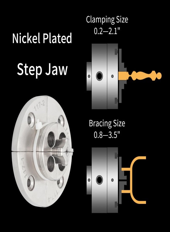 DEEFIINE Wood Lathe Chuck Accessory Step Jaws - Image 2