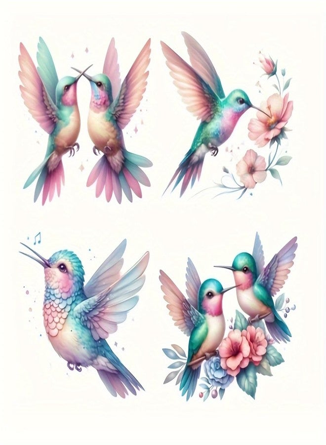 SLGIFT 16pcs Set of Vintage Handmade Stickers for Journal Decoration, Stickers Featuring Vintage Gilded Flowers and Hummingbirds, Perfect for Decorating Notebooks and Albums - Image 5