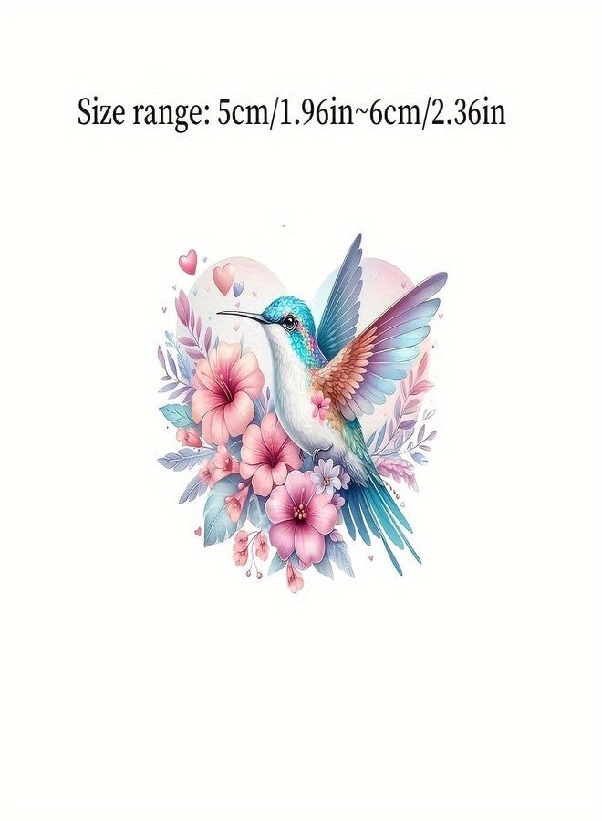 SLGIFT 16pcs Set of Vintage Handmade Stickers for Journal Decoration, Stickers Featuring Vintage Gilded Flowers and Hummingbirds, Perfect for Decorating Notebooks and Albums - Image 3